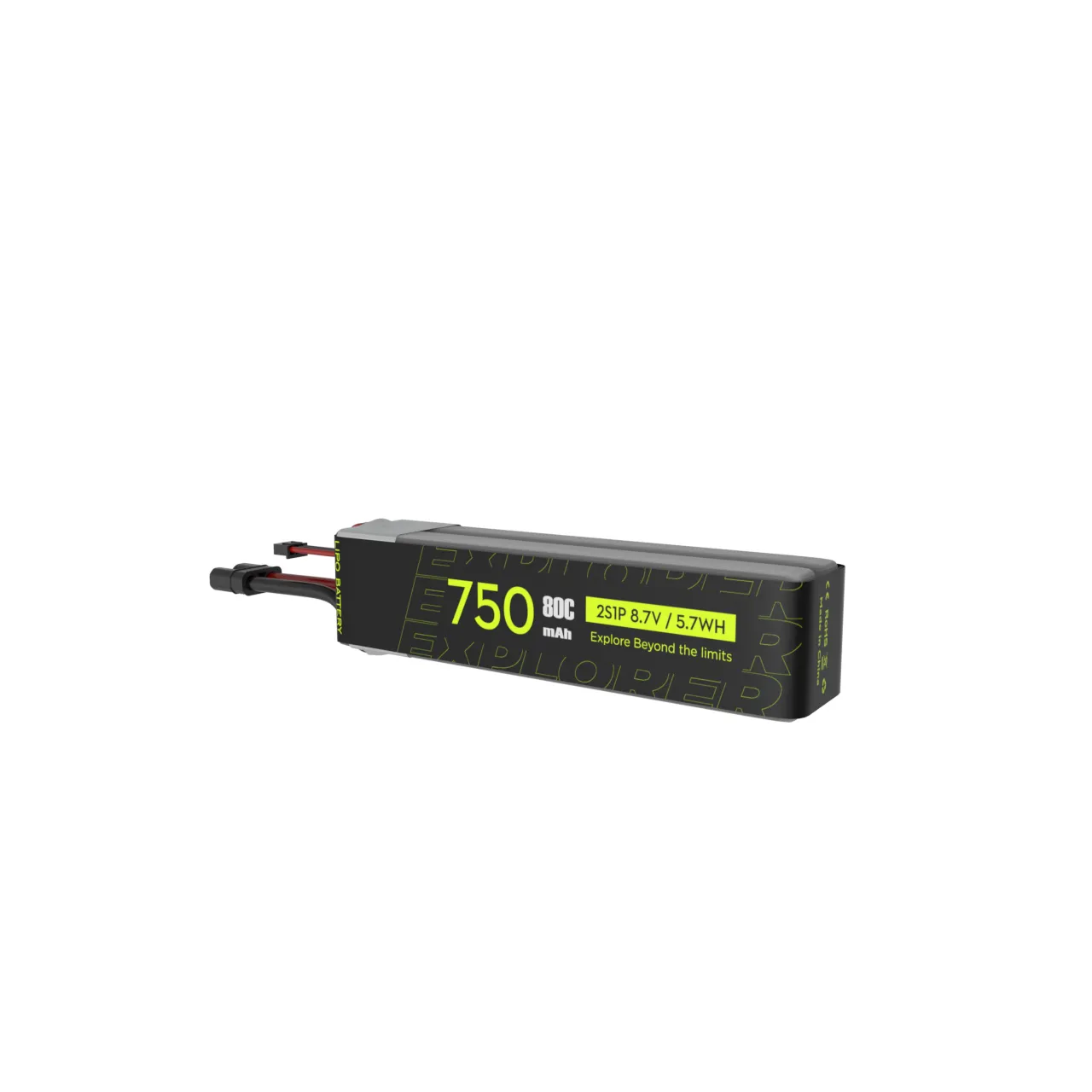 Flywoo Explorer 750mAh HV 2S 80C Lipo Battery for tiny quad XT30