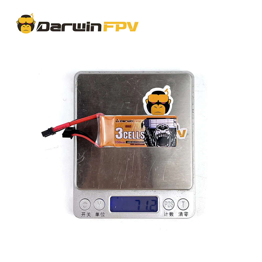 DarwinFPV 3S 1150mAh 60C 11.4V FPV Drone Battery - Image 4