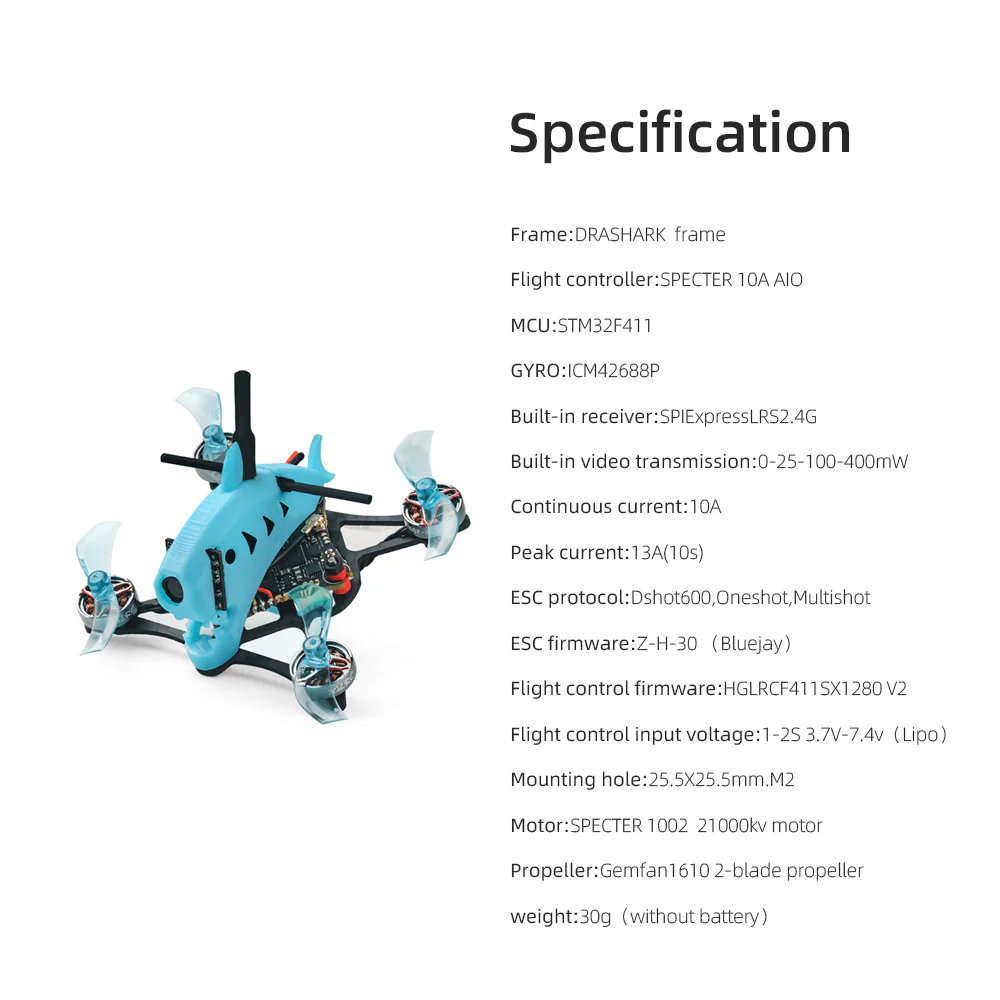 HGLRC Drashark 1.6-inch Toothpick Fpv Drone - Image 6