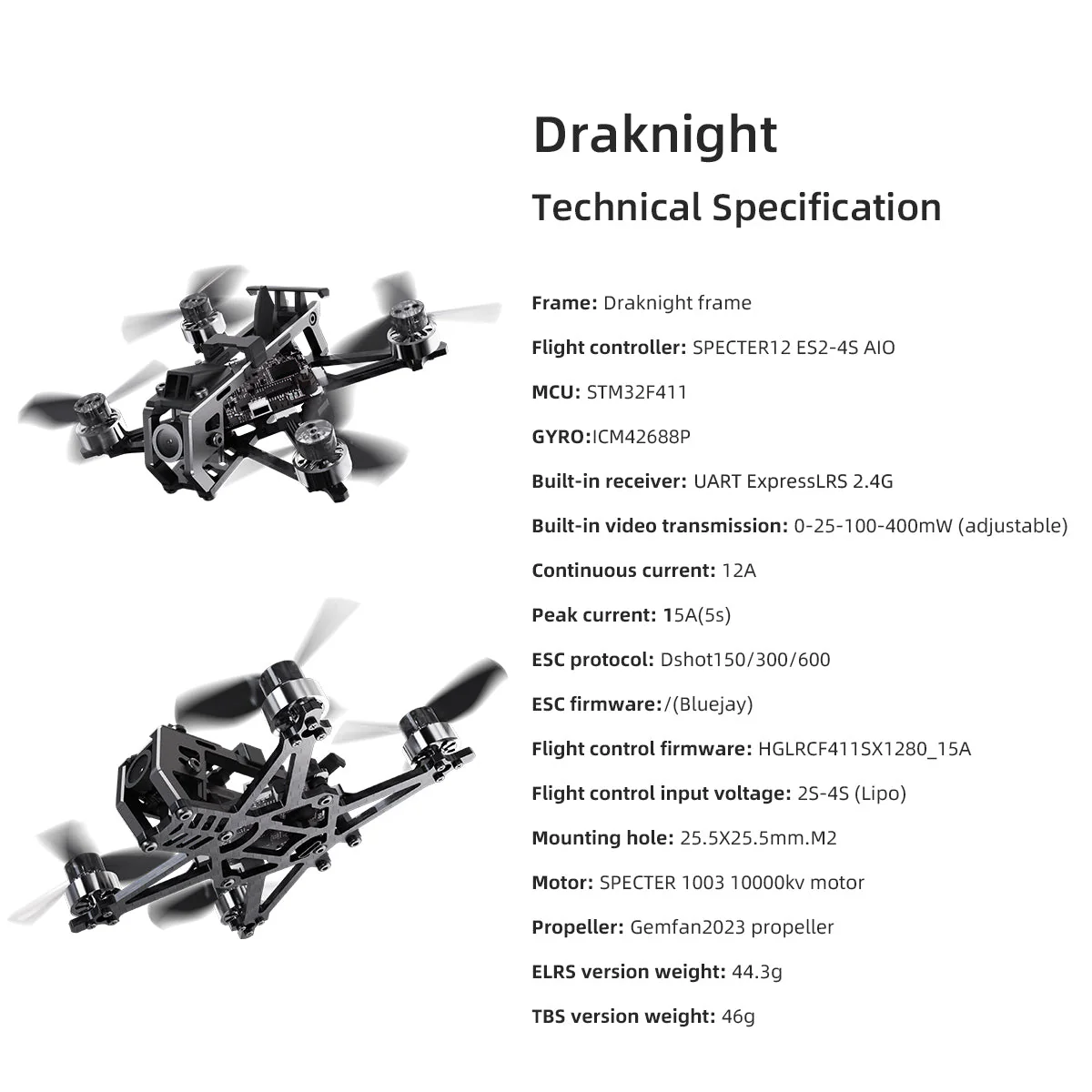 HGLRC Draknight 2-inch toothpick Fpv drone - Image 6
