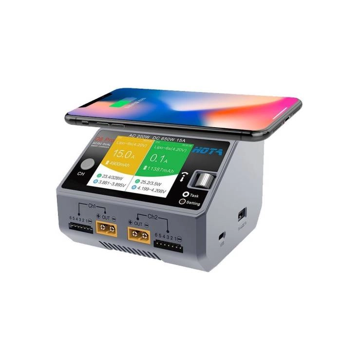 HOTA D6 Pro 325W 15A 1-6S Dual AC/DC Smart Charger - Image 2