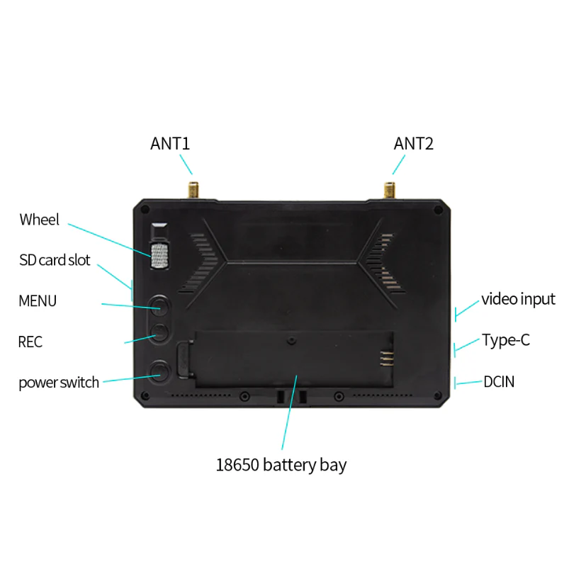 SKYZONE M5 FPV Monitor with DVR - Image 9