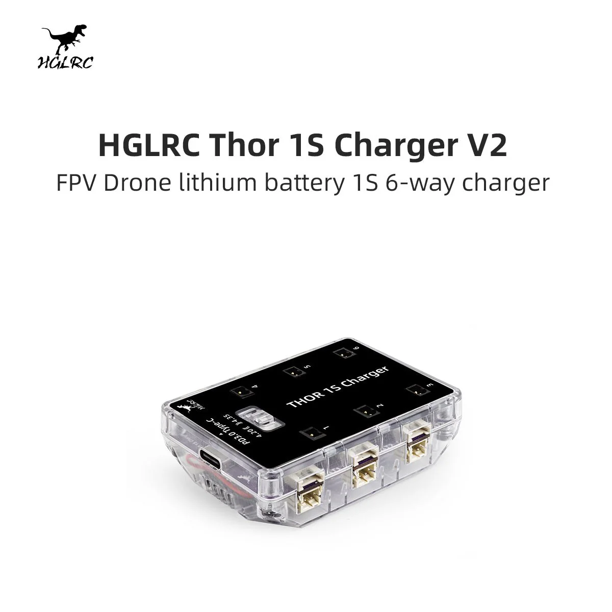 HGLRC Thor 1S Charger V2 Racing Model FPV drone Lithium Battery 6-way Charging Board Charger - Image 8