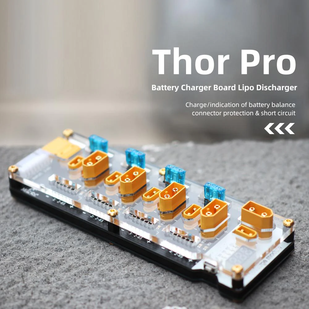 HGLRC Thor Lipo Battery Balance Charger Board Pro 40A XT60 XT30 Plug 2-6S Integrated with Lipo Discharger for IMAX B6 ISDT Q6 Nano HOTA D6 Pro P6 - Image 5