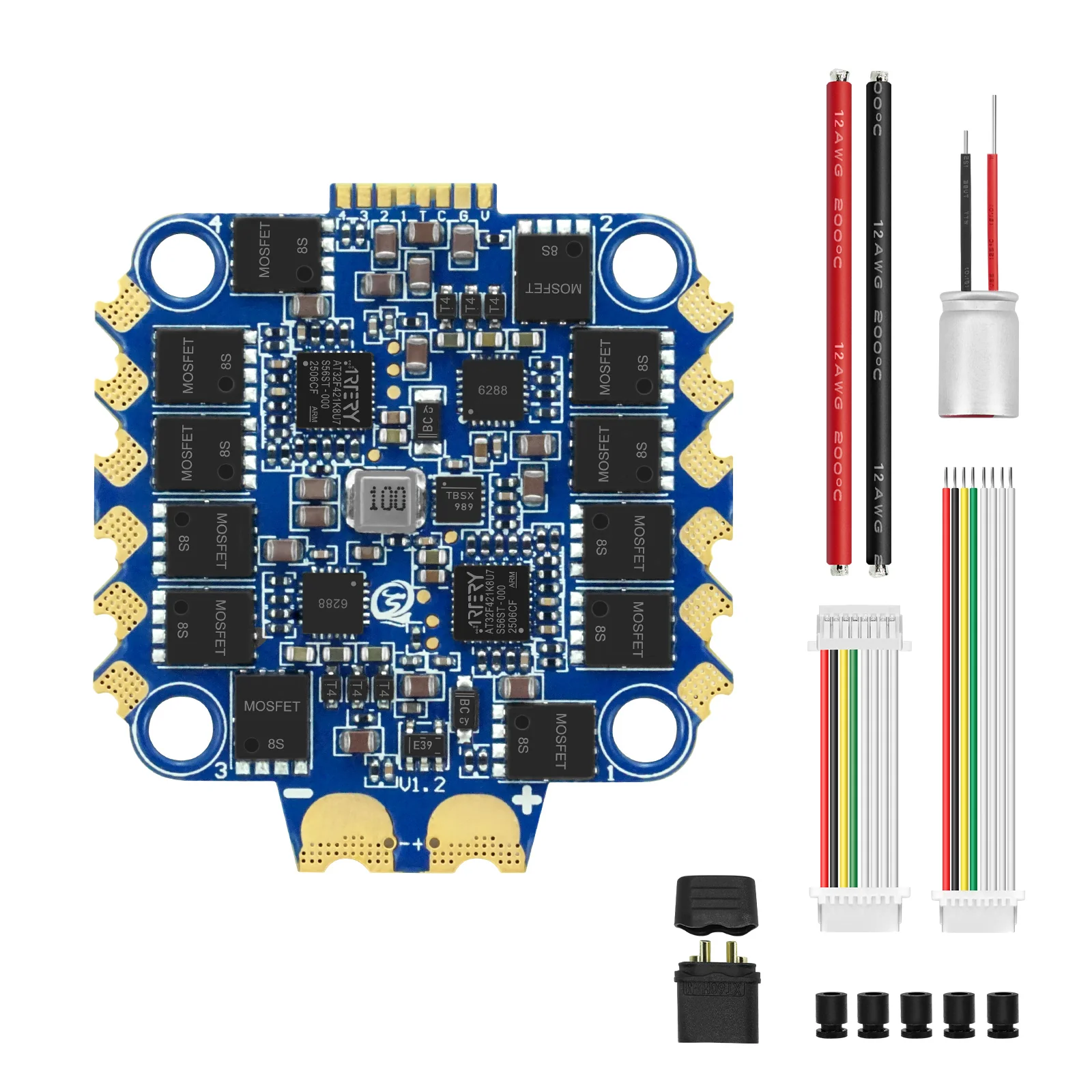 SEQURE Blueson A2 6S 8S 70A ESC with AM32 or BLHeli_32 Firmware 128KHz 4IN1 ESC for FPV Drones Racing and Freestyle - Image 2