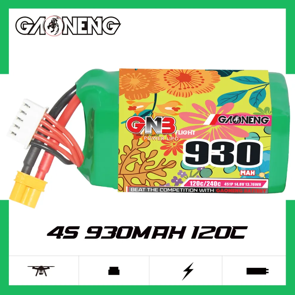 GNB 4S 14.8V 930mAh 120C XT30 LiPo Battery - Image 6