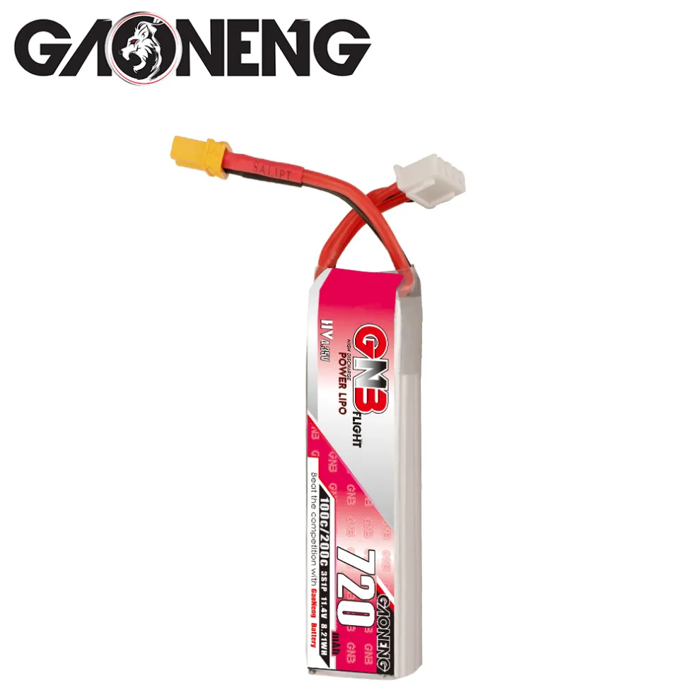 GAONENG GNB LiHV 3S 11.4V 720mAh 100C XT30 LiPo Battery