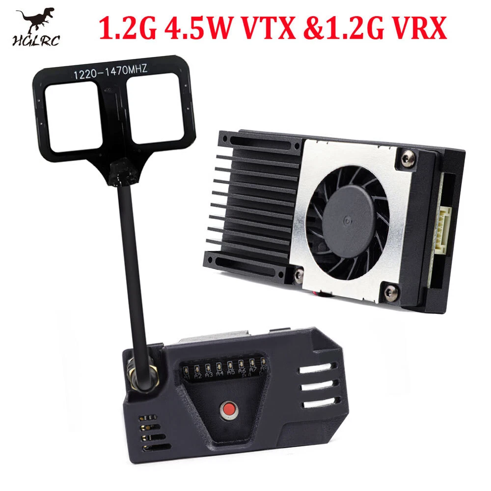 HGLRC RC ZEUS 1.2Ghz 4.5W VTX 8CH 25mW 800mW Switchable 1.2G 8Ch VRX FPV System - Image 2
